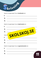 Grammatikövningar - Årskurs 3