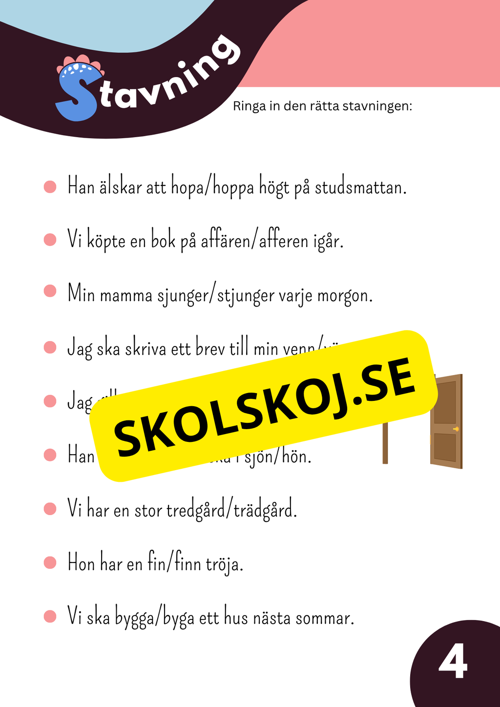 Grammatikövningar - Årskurs 3