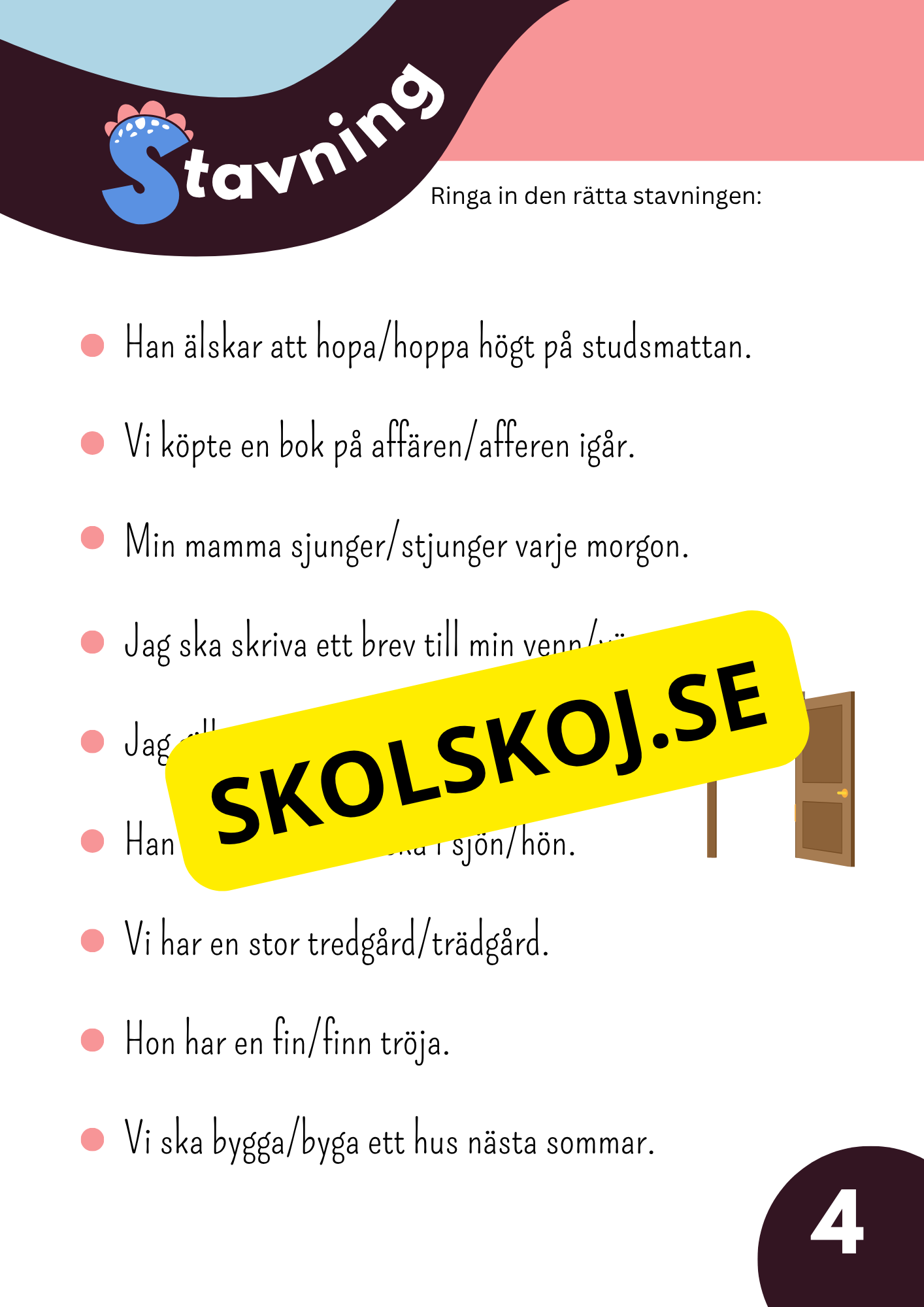 Grammatikövningar - Årskurs 3