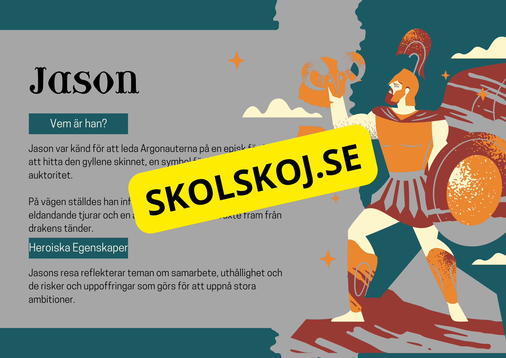 Grekiska hjältar - Häfte