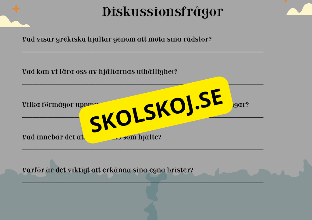Grekiska hjältar - Häfte