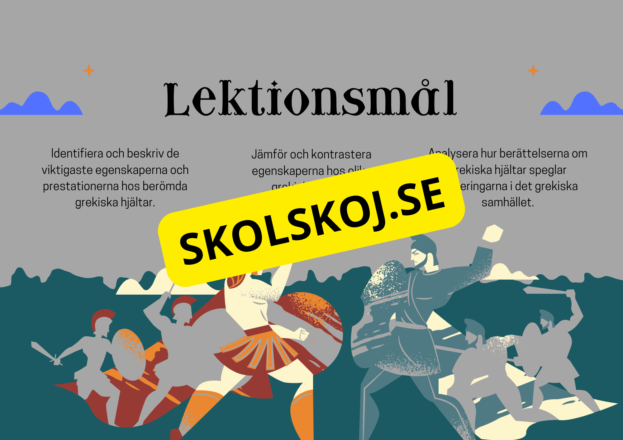 Grekiska hjältar - Häfte