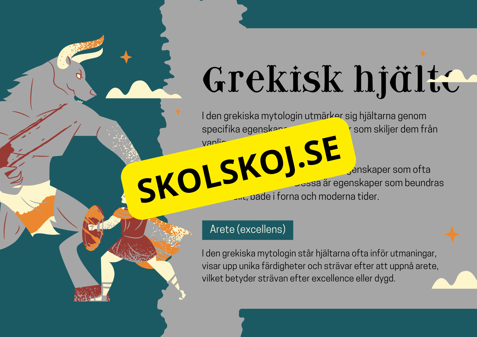 Grekiska hjältar - Häfte