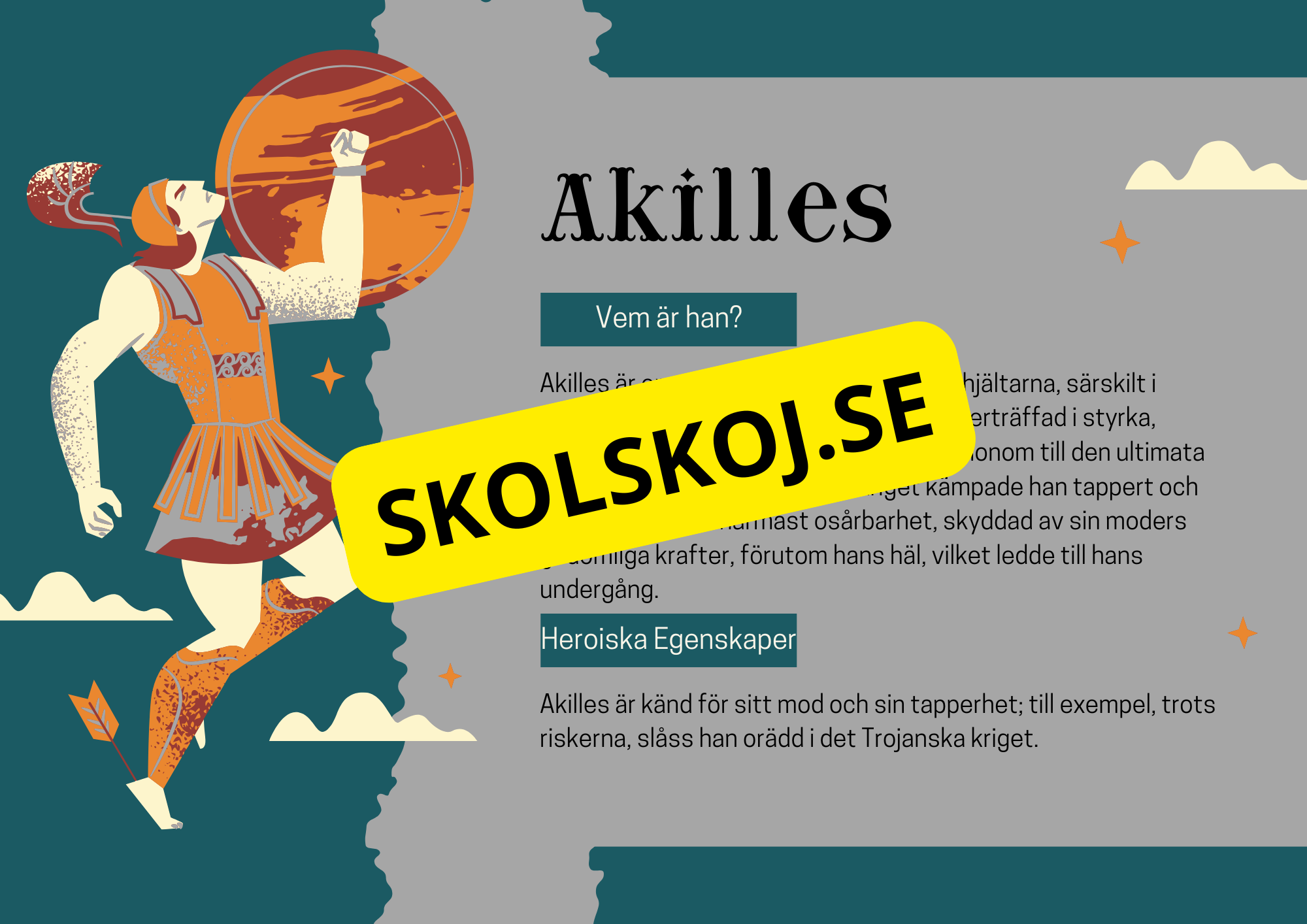 Grekiska hjältar - Häfte