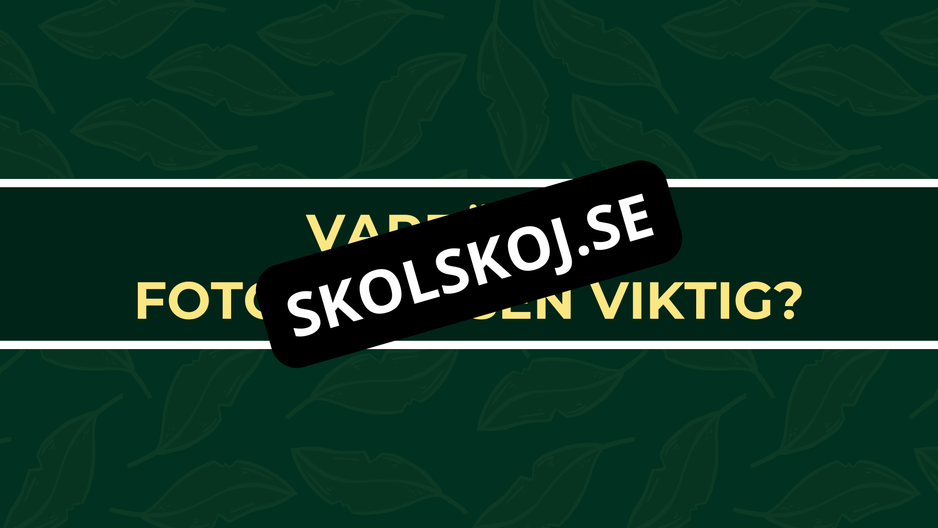 Grunderna i fotosyntes + frågor