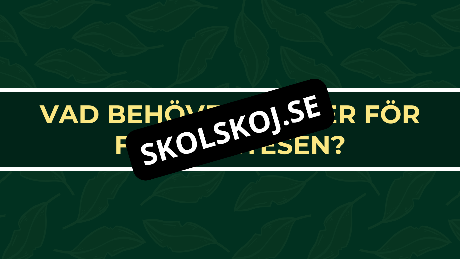 Grunderna i fotosyntes + frågor