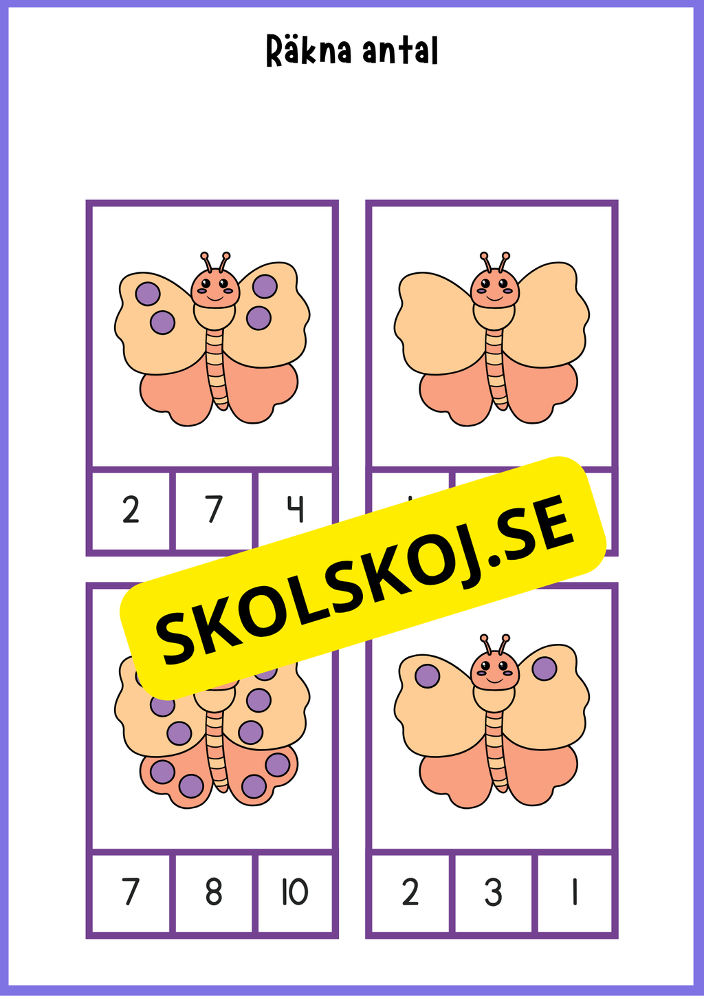 Grundläggande matematik med mattekort (344 kort)