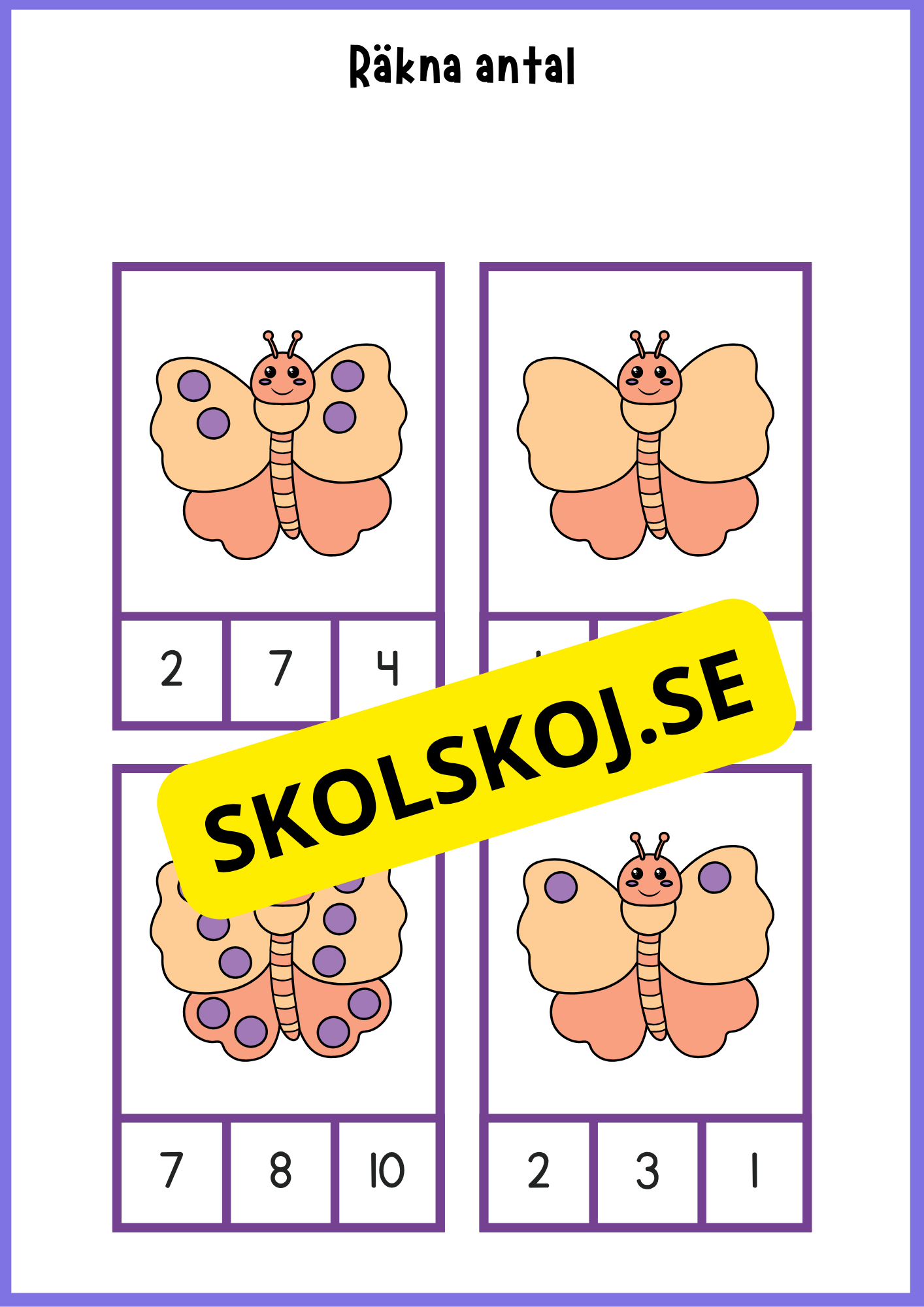 Grundläggande matematik med mattekort (344 kort)