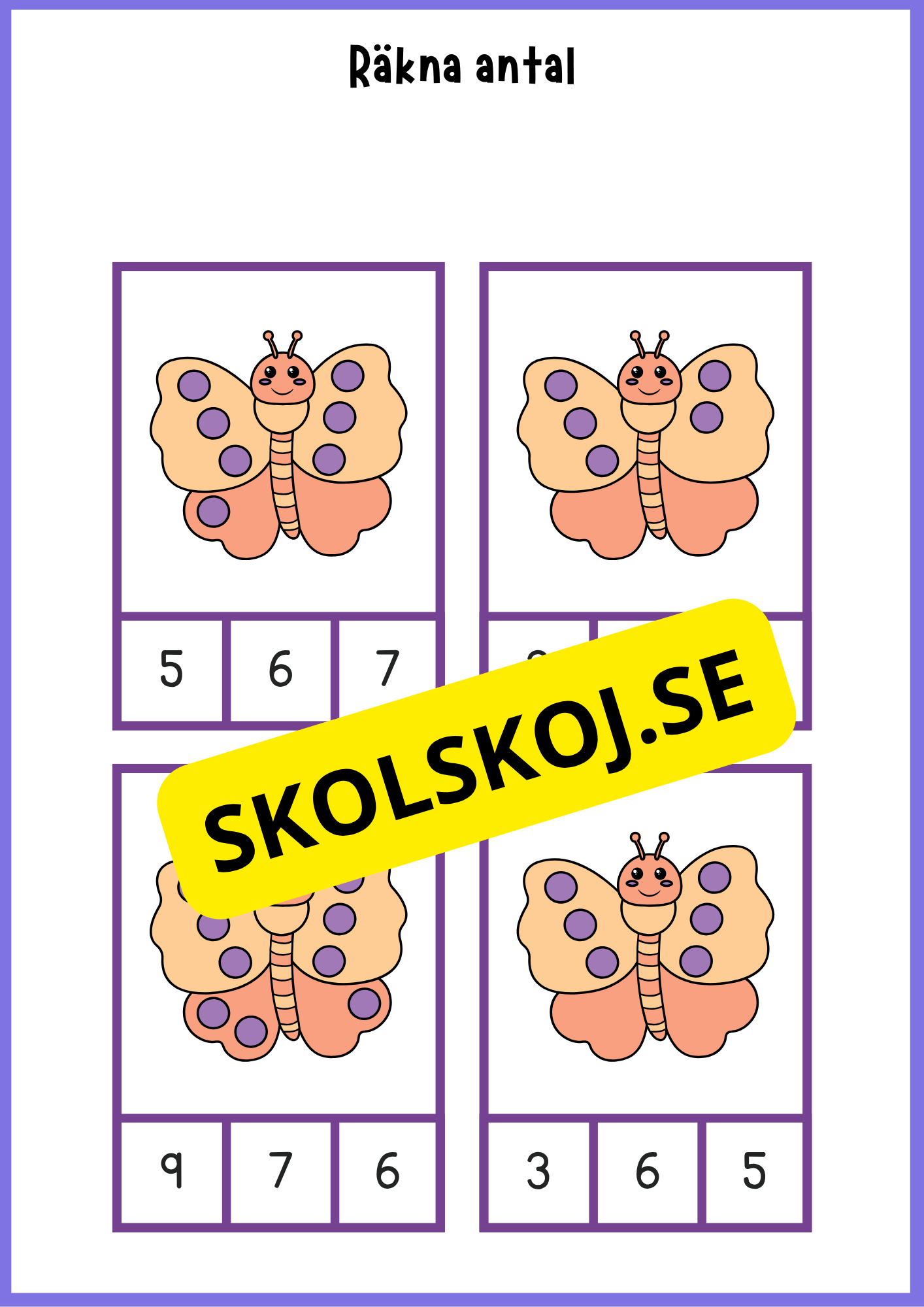 Grundläggande matematik med mattekort (344 kort)
