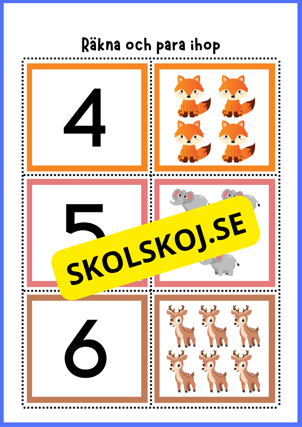 Grundläggande matematik med mattekort (344 kort)