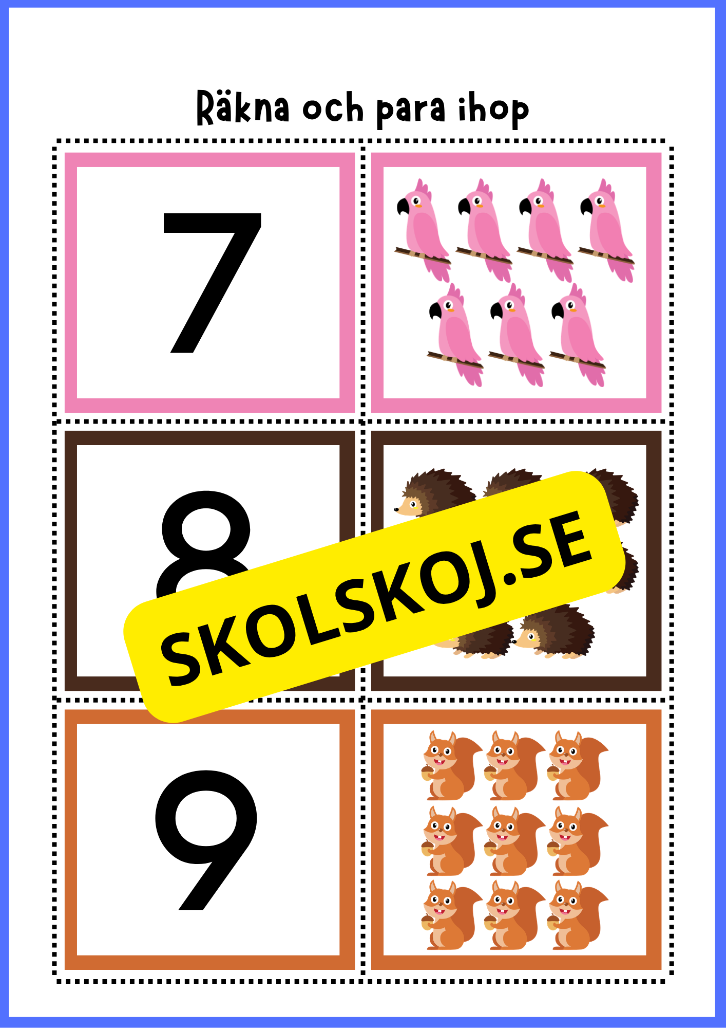Grundläggande matematik med mattekort (344 kort)