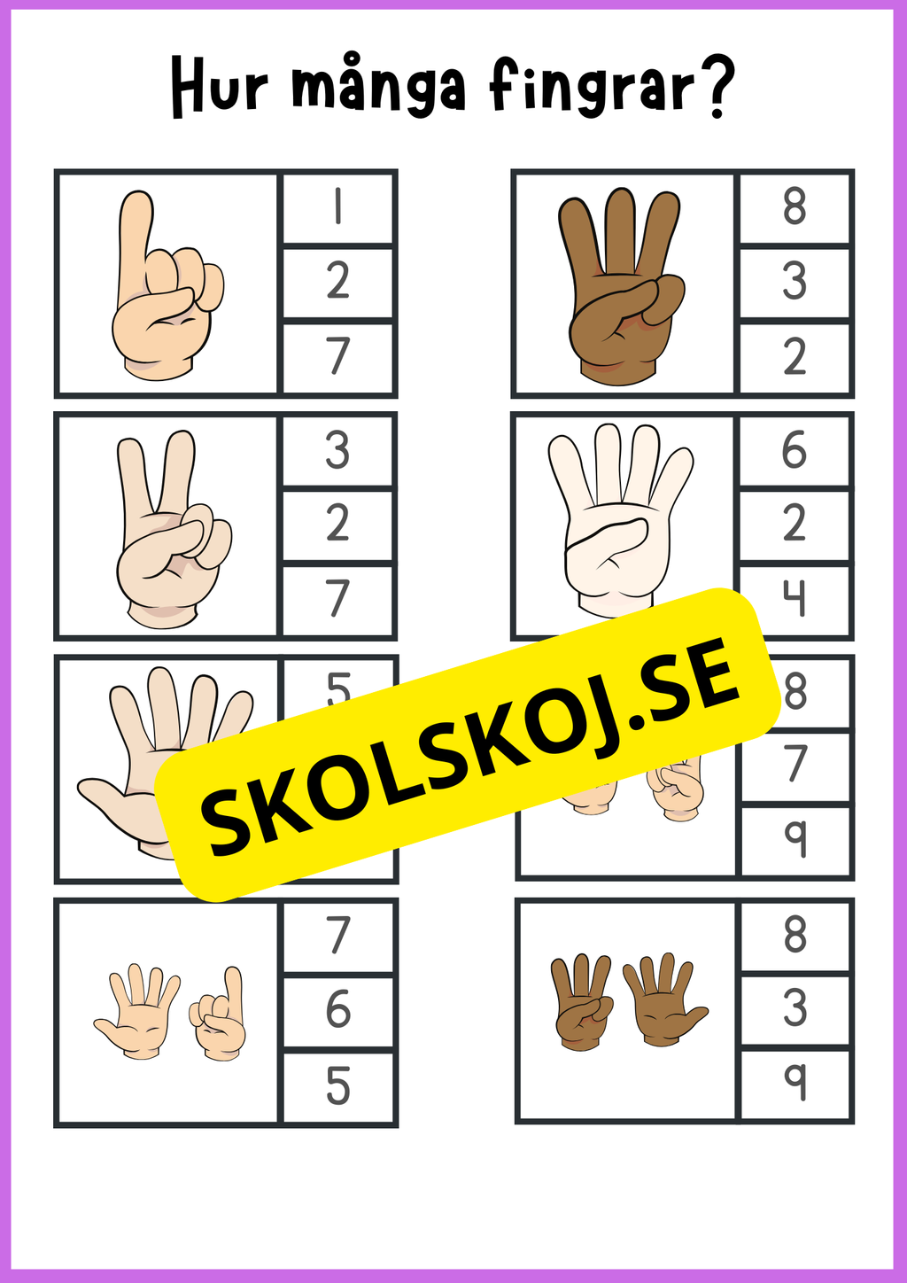 Grundläggande matematik med mattekort (344 kort)
