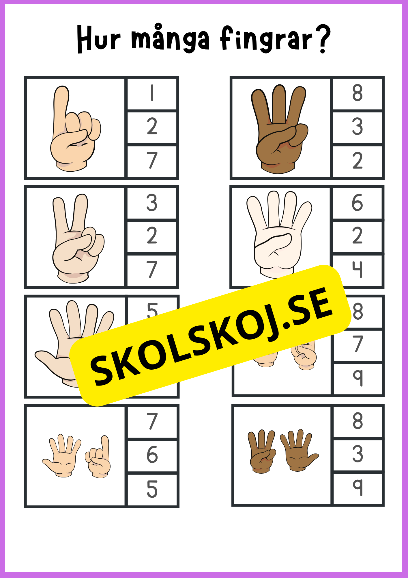 Grundläggande matematik med mattekort (344 kort)
