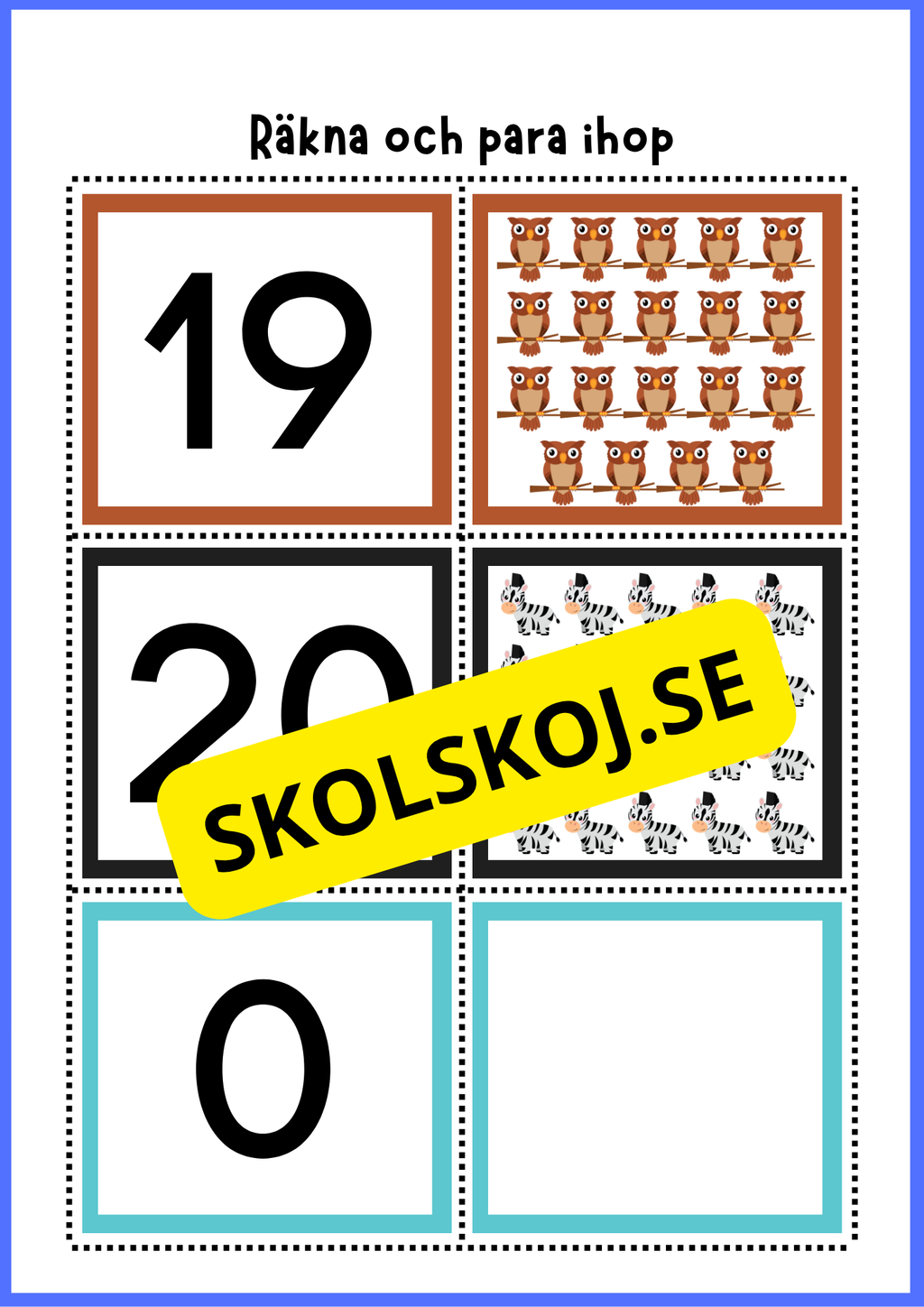 Grundläggande matematik med mattekort (344 kort)