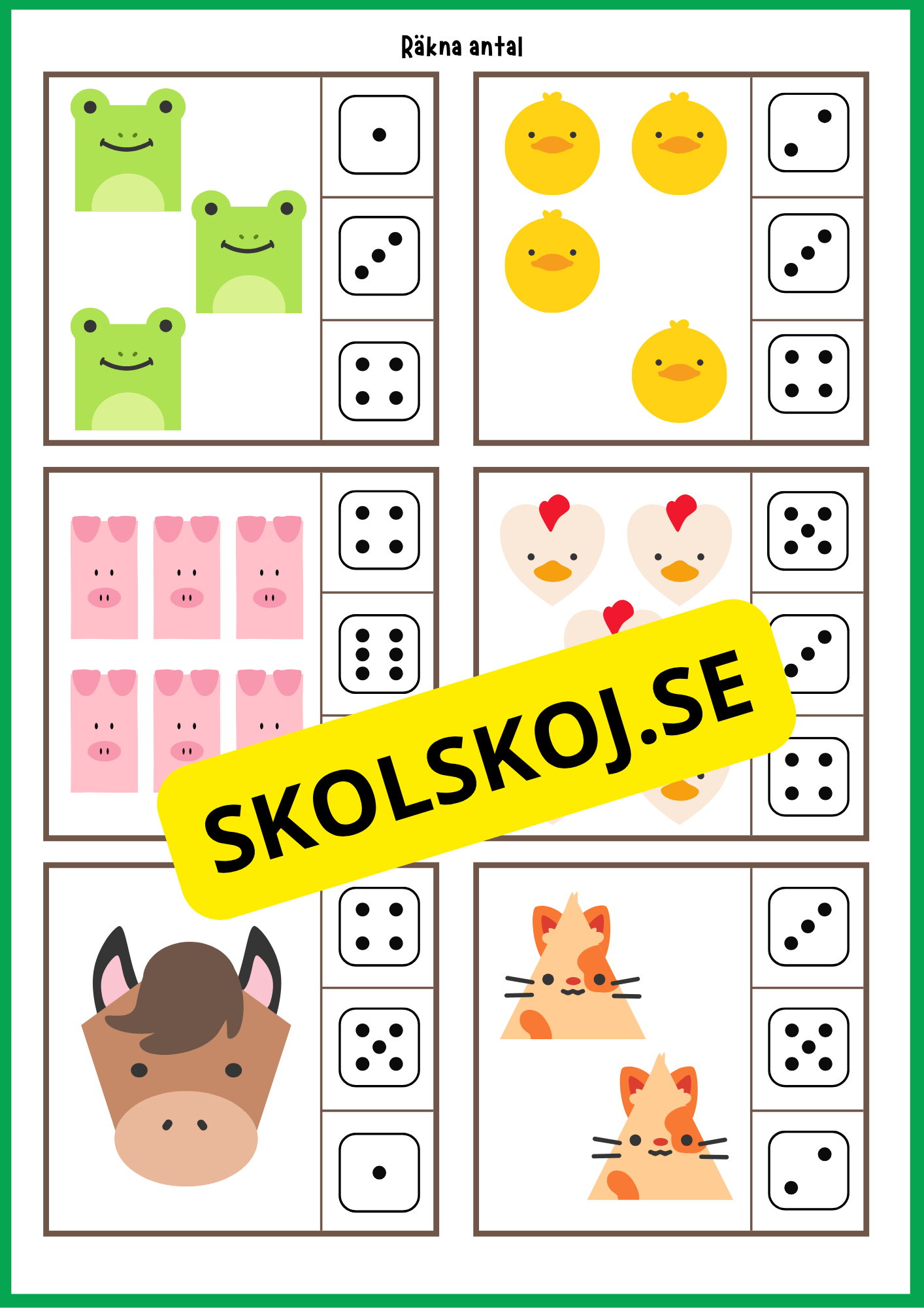 Grundläggande matematik med mattekort (344 kort)