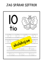 Häfte - Jag spårar siffror (1- 10)