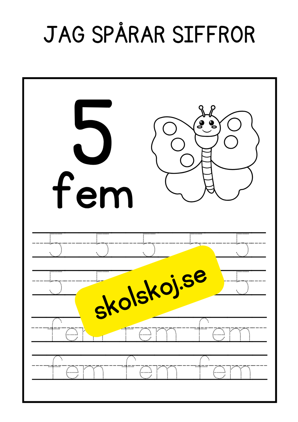 Häfte - Jag spårar siffror (1- 10)