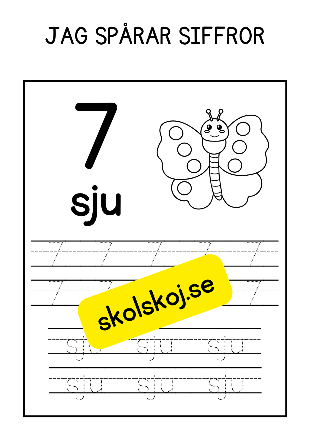 Häfte - Jag spårar siffror (1- 10)