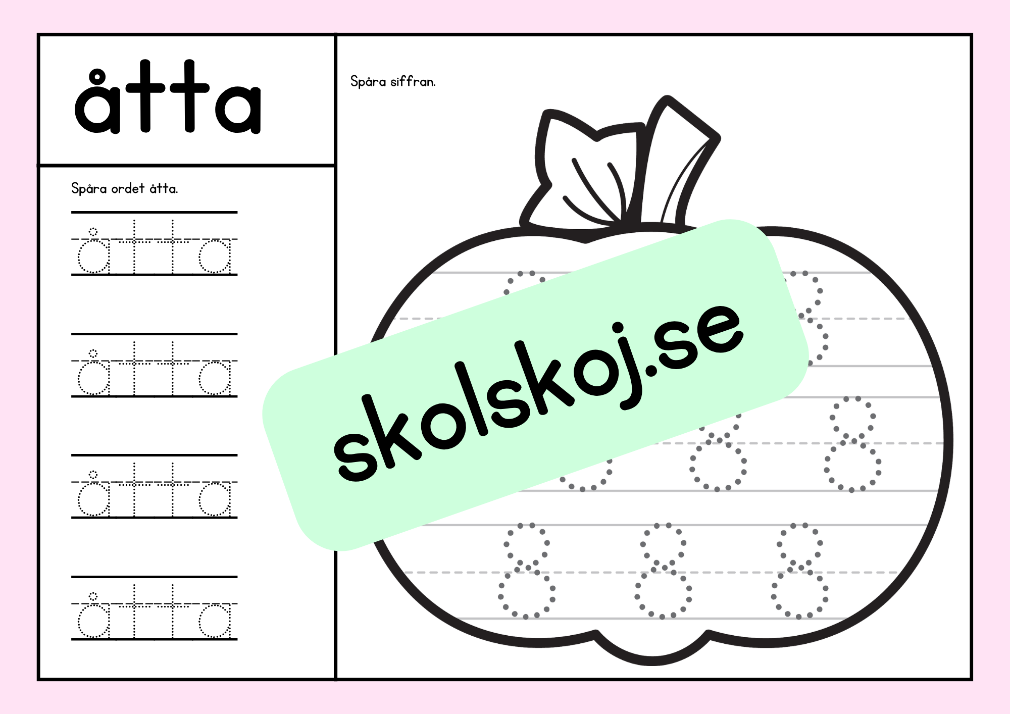 Häfte - Spåra siffror 0 - 10