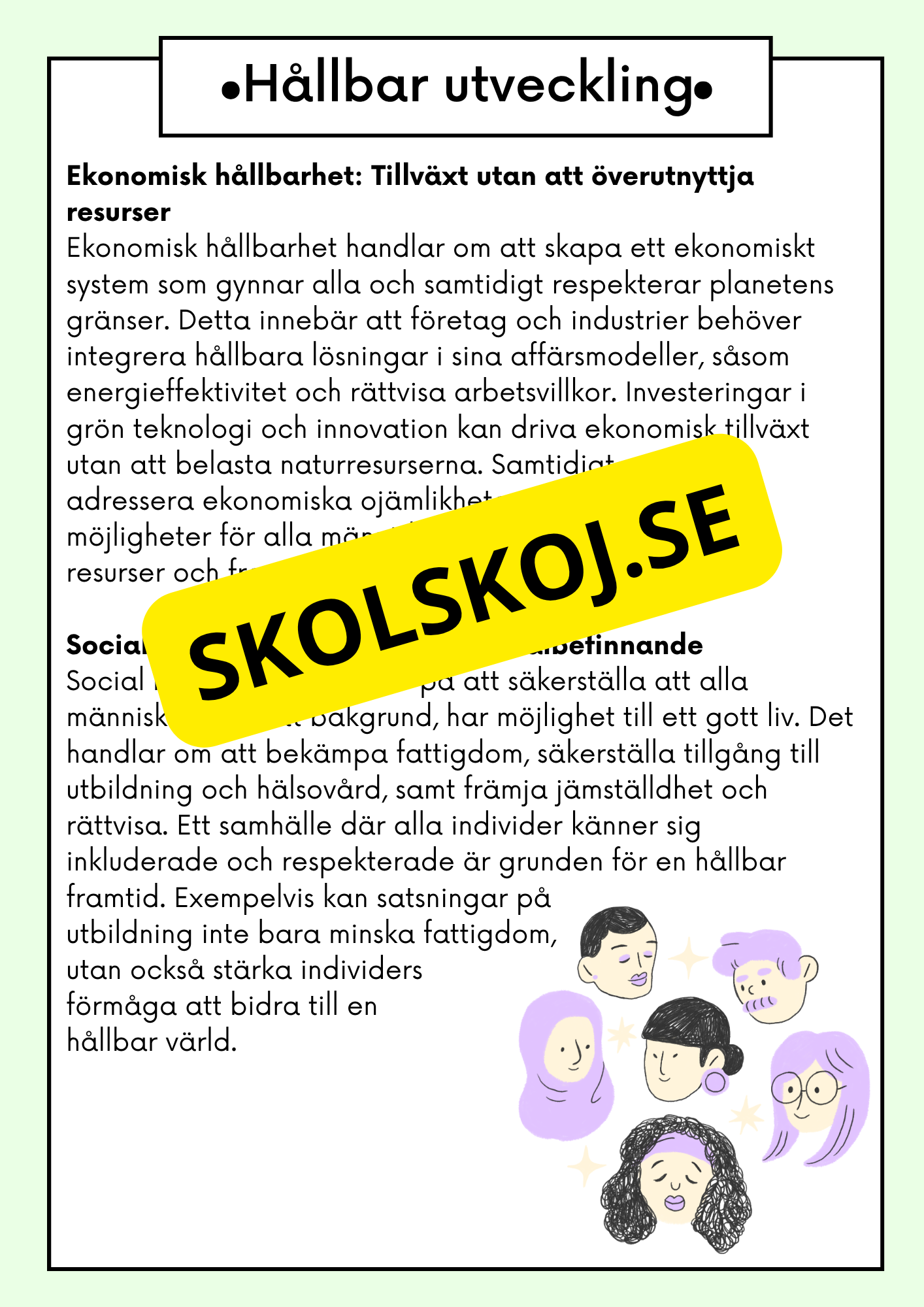 Hållbar utveckling - Årskurs 4 - 6 - Läsförståelse (42 sidor)