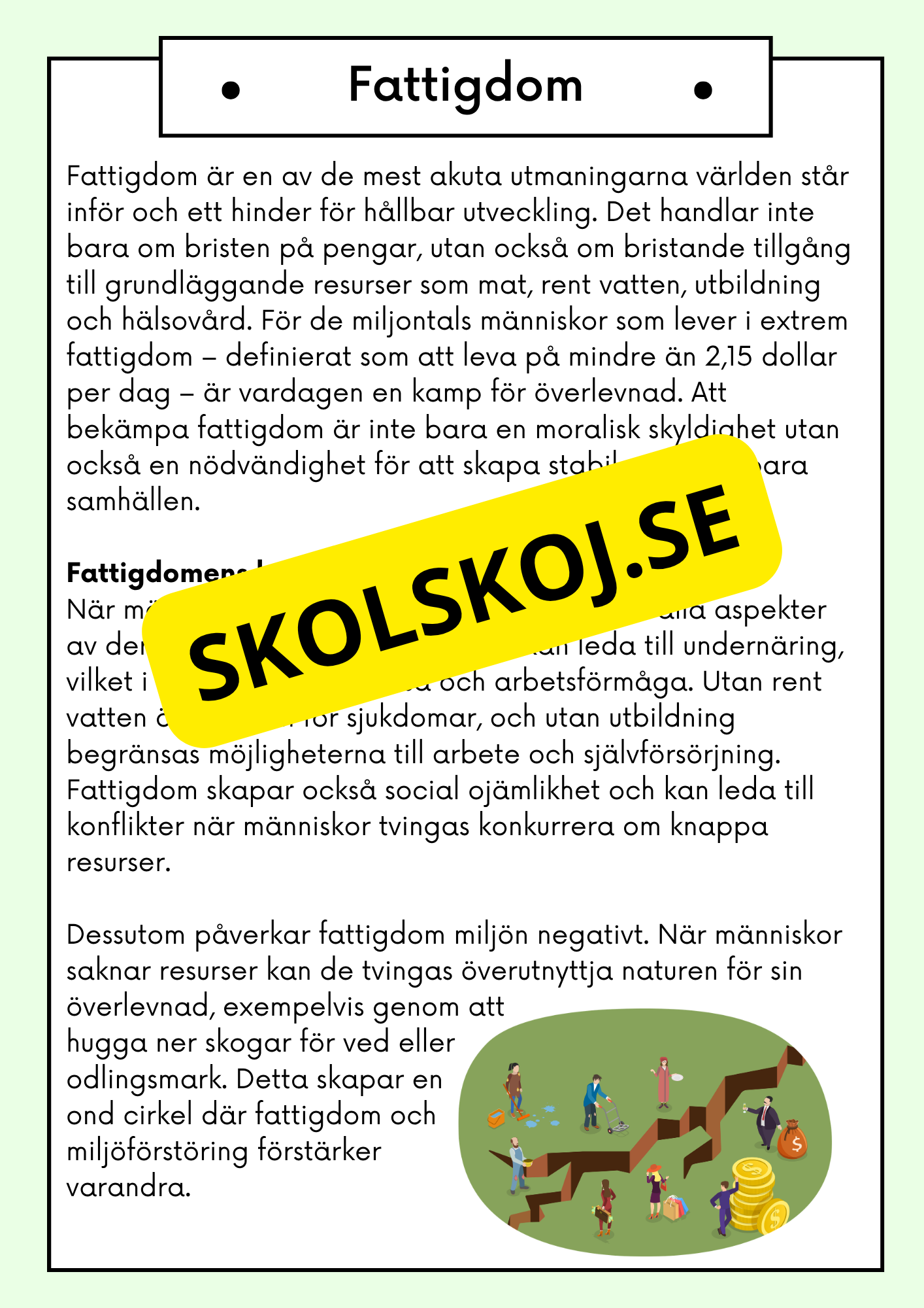 Hållbar utveckling - Årskurs 4 - 6 - Läsförståelse (42 sidor)