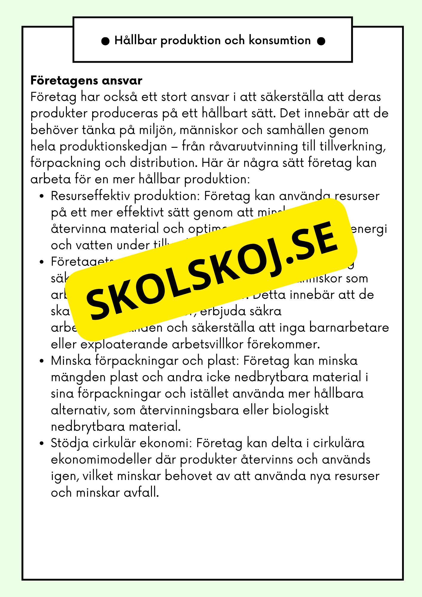 Hållbar utveckling - Årskurs 4 - 6 - Läsförståelse (42 sidor)