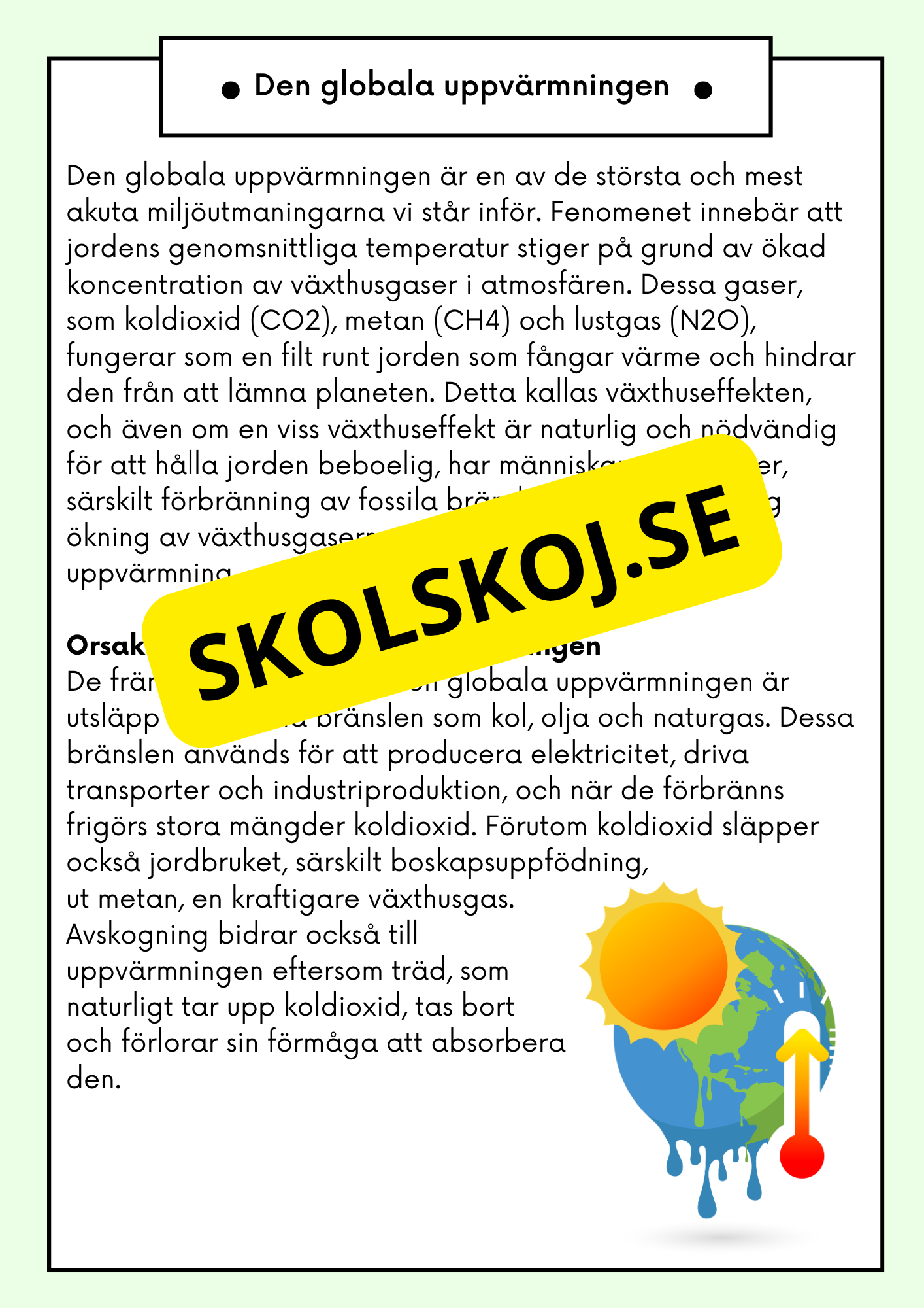 Hållbar utveckling - Årskurs 4 - 6 - Läsförståelse (42 sidor)