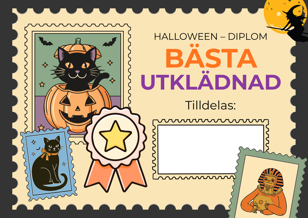 Halloween-diplom – Bästa utklädnad