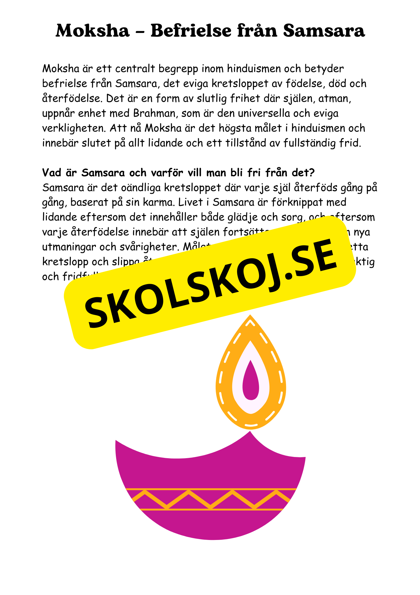 Hinduism och Buddhism - Årskurs 4 - 6