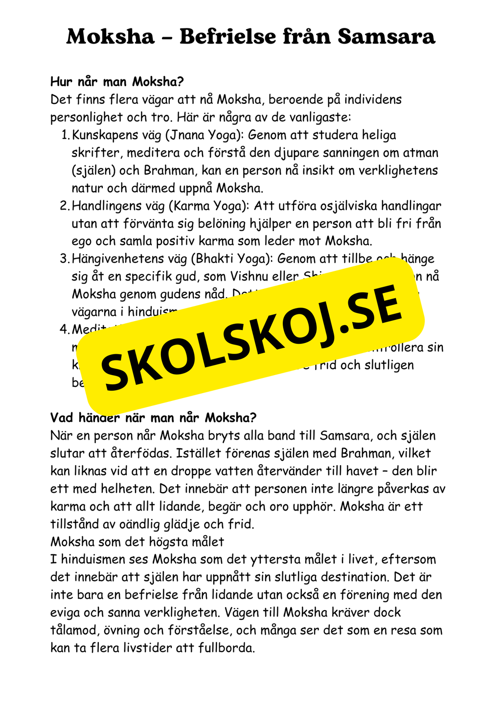 Hinduism och Buddhism - Årskurs 4 - 6