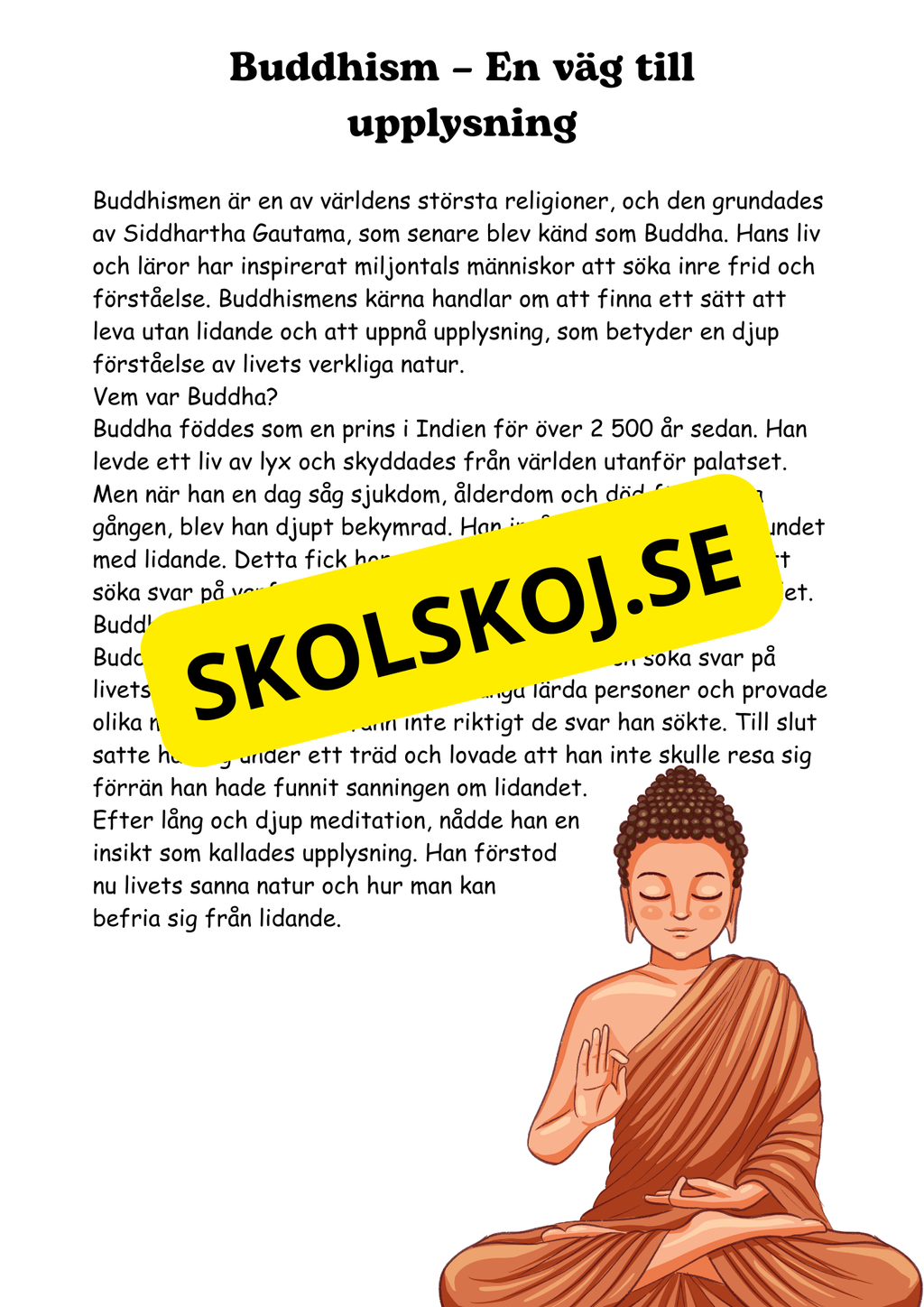 Hinduism och Buddhism - Årskurs 4 - 6