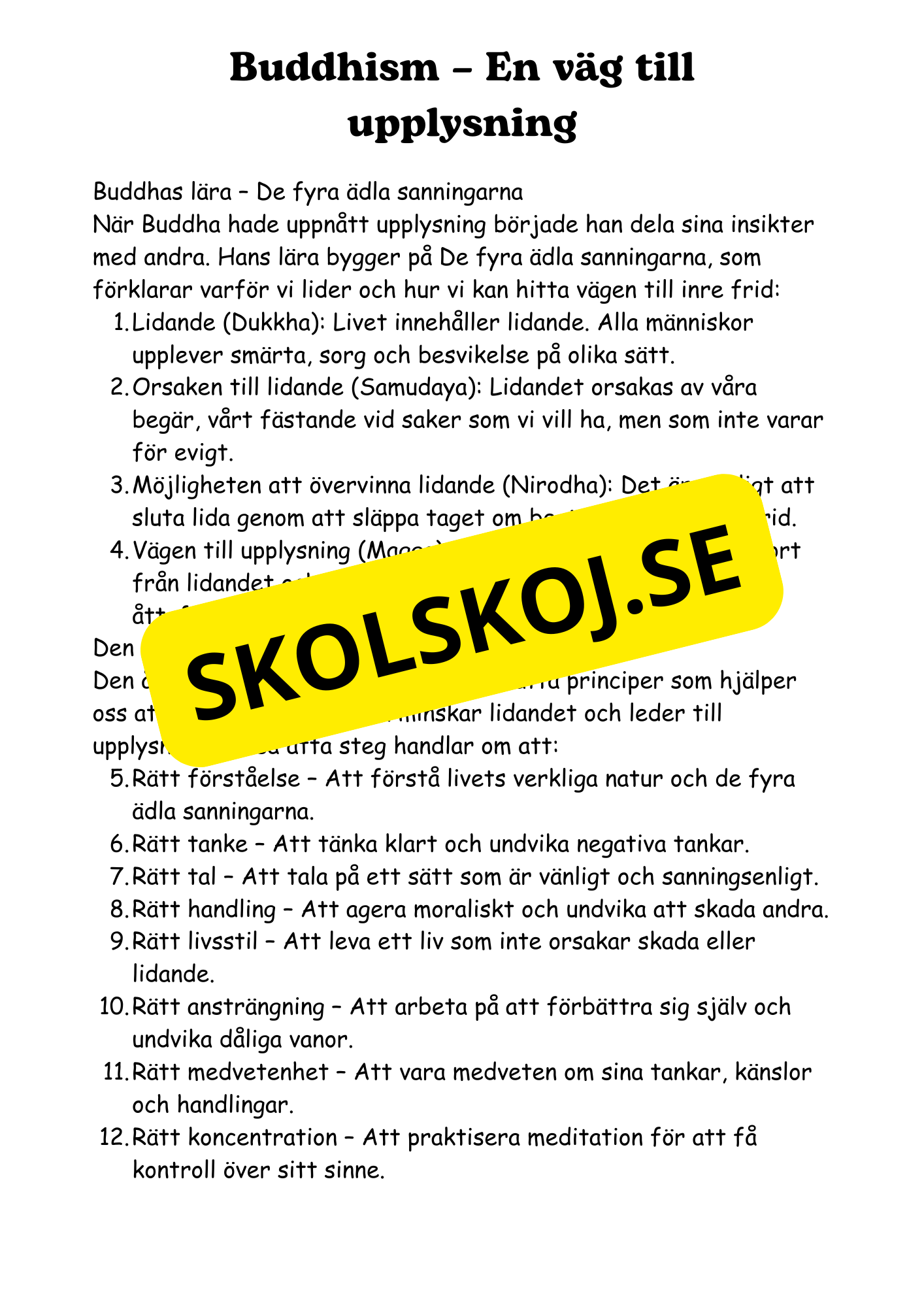 Hinduism och Buddhism - Årskurs 4 - 6