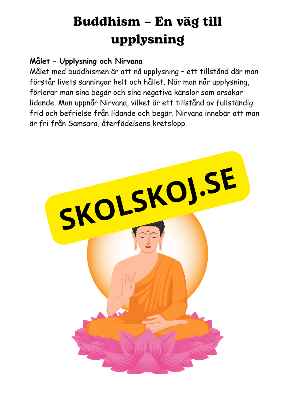 Hinduism och Buddhism - Årskurs 4 - 6
