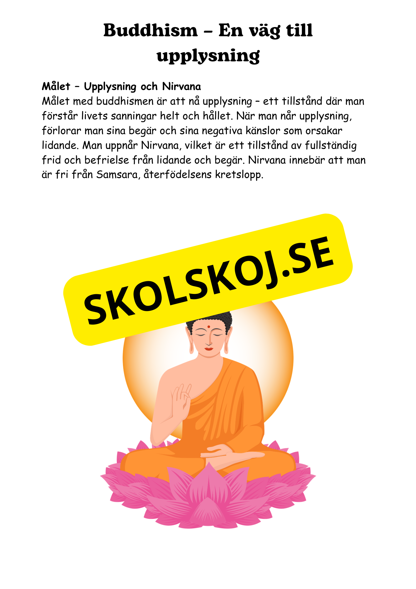 Hinduism och Buddhism - Årskurs 4 - 6