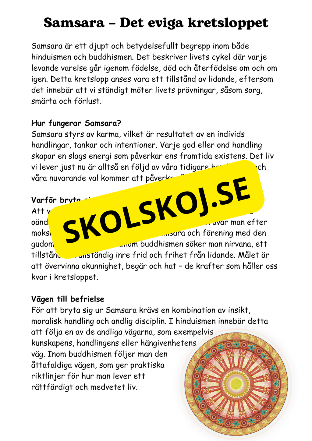 Hinduism och Buddhism - Årskurs 4 - 6