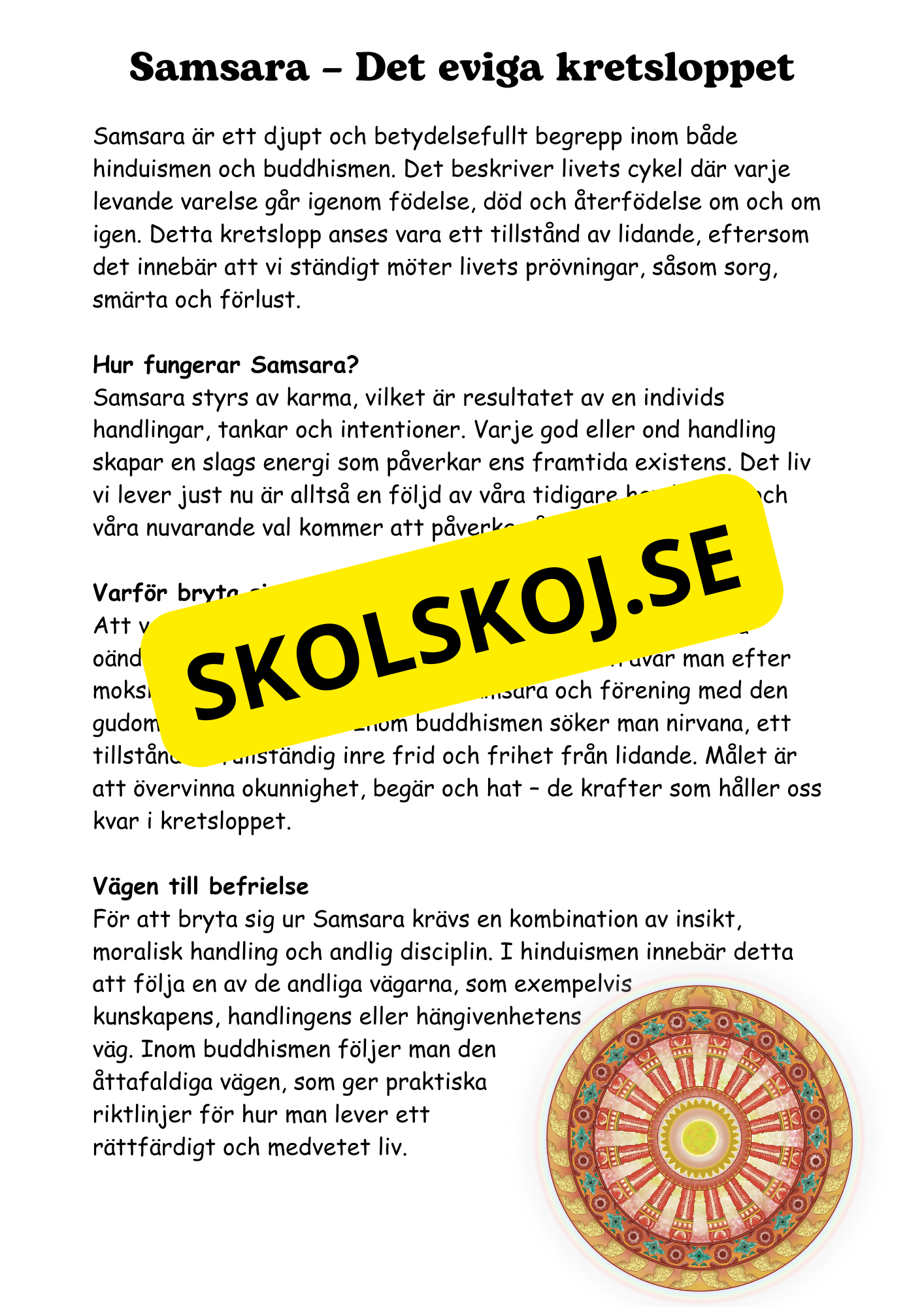Hinduism och Buddhism - Årskurs 4 - 6