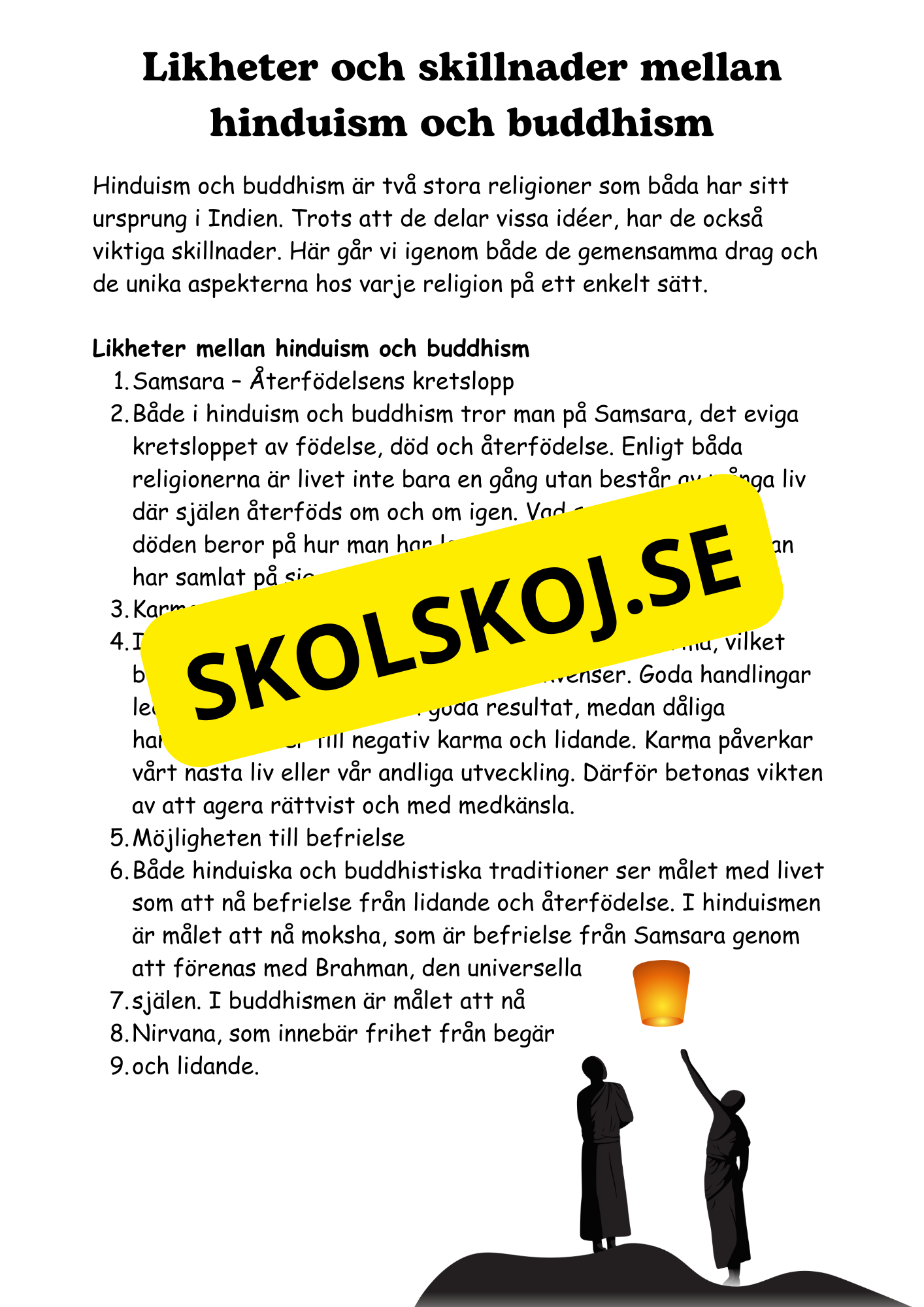 Hinduism och Buddhism - Årskurs 4 - 6
