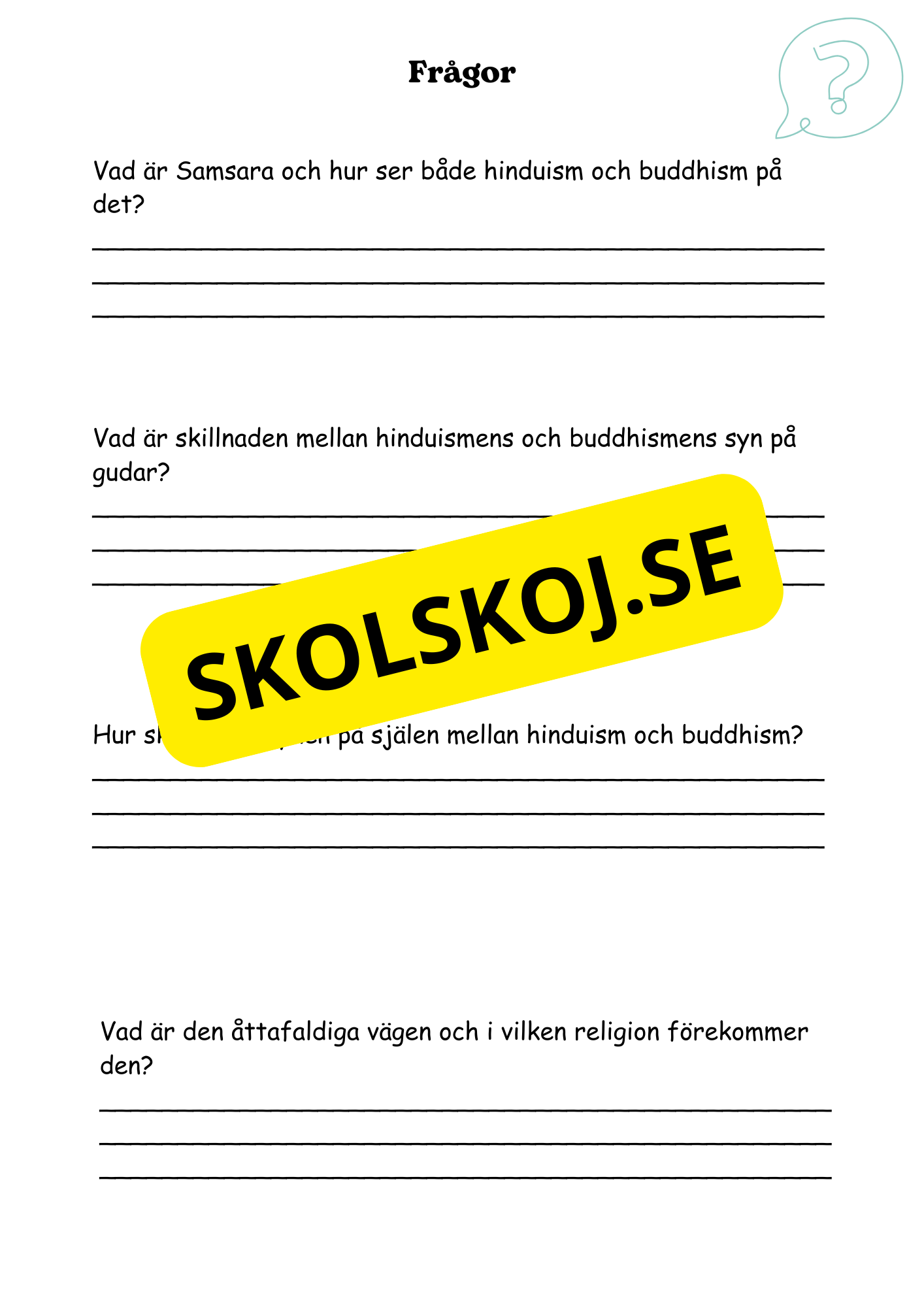 Hinduism och Buddhism - Årskurs 4 - 6