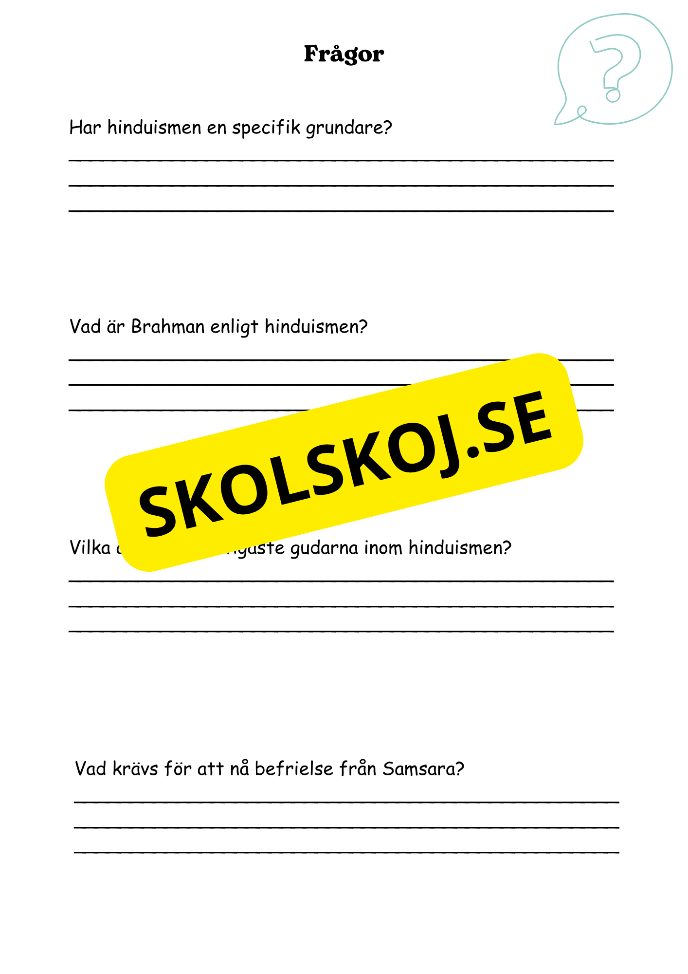 Hinduism och Buddhism - Årskurs 4 - 6