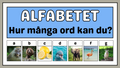Hur många ord kan du? (30 sidor)