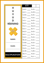 Huvudräkning - Multiplikation