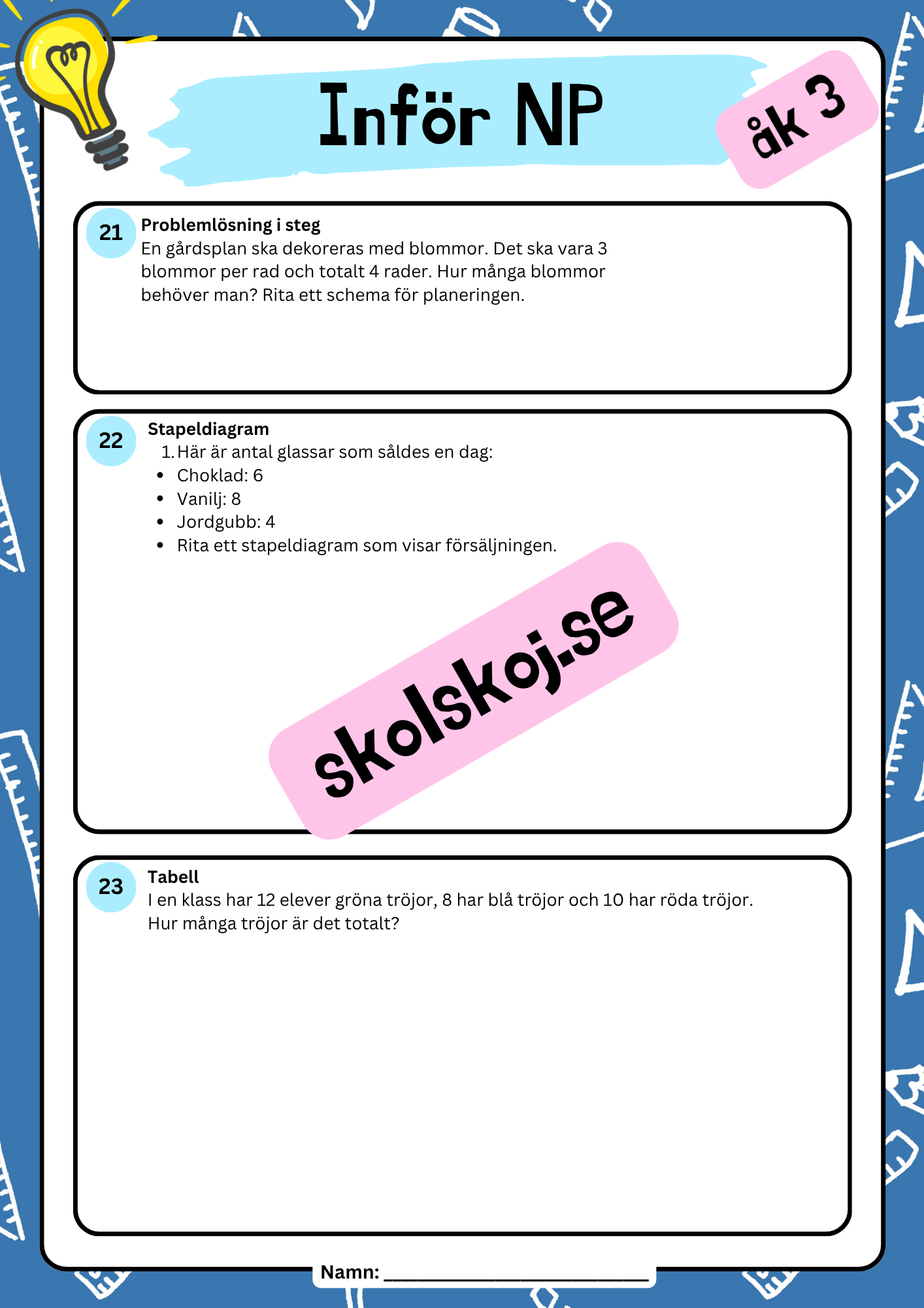 Inför NP matematik - Årskurs 3