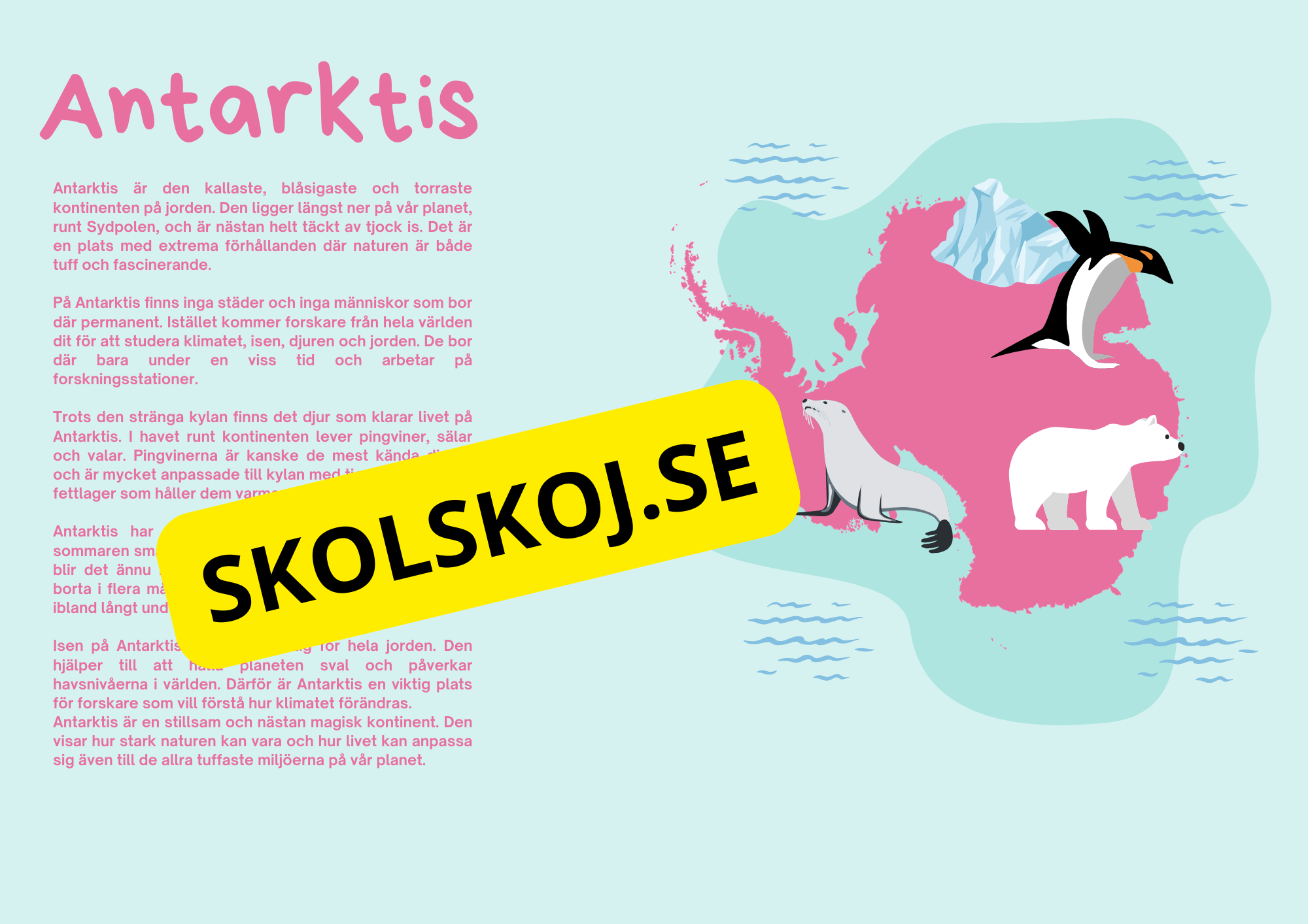 Världens kontinenter - Presentation och frågor