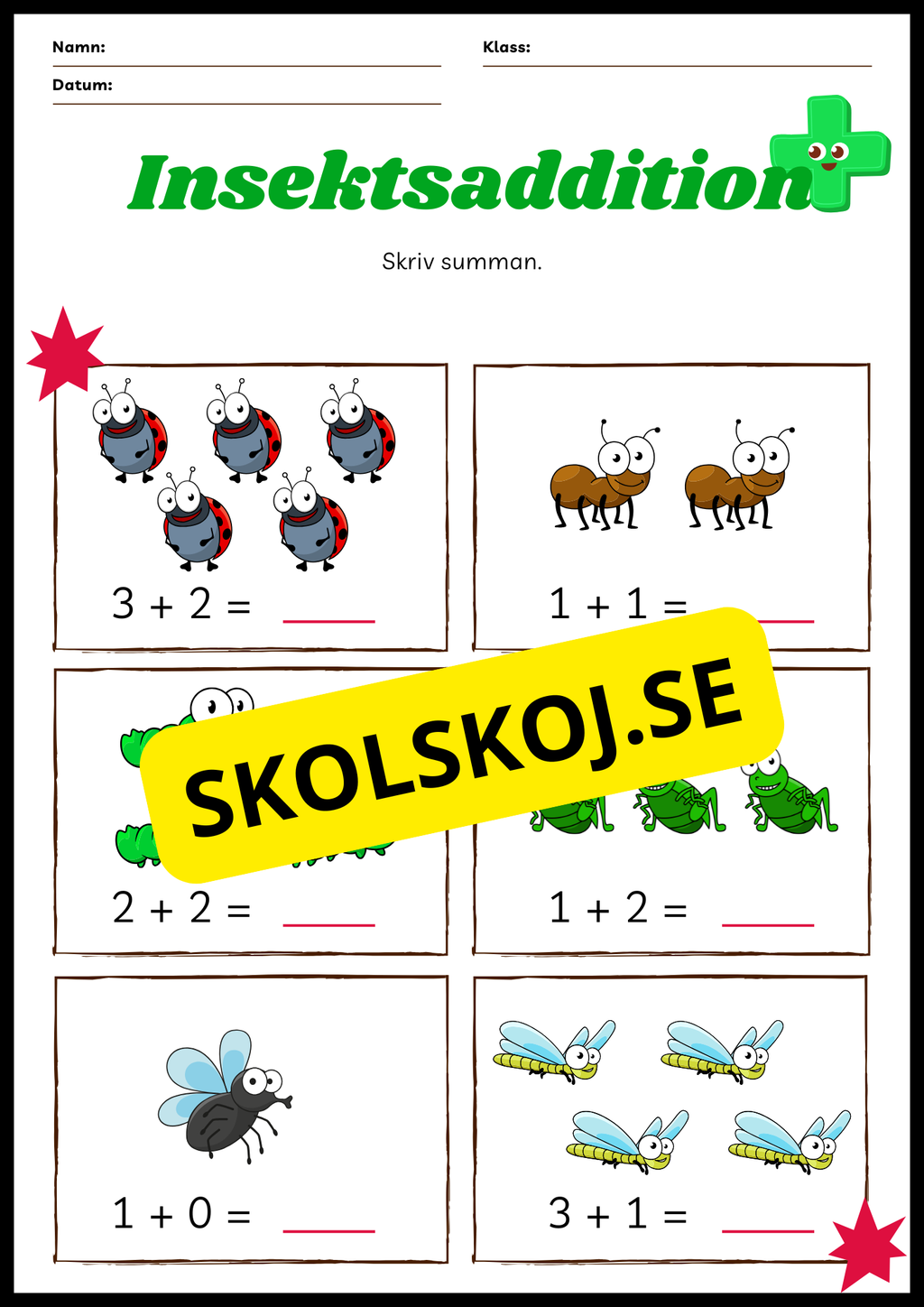 Insektsaddition och subtraktion