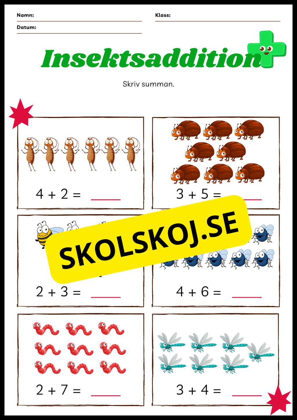 Insektsaddition och subtraktion