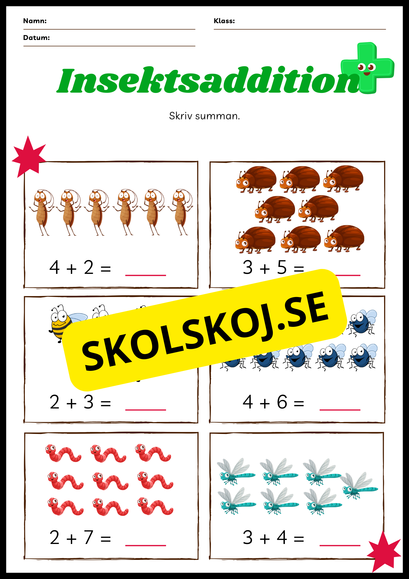 Insektsaddition och subtraktion