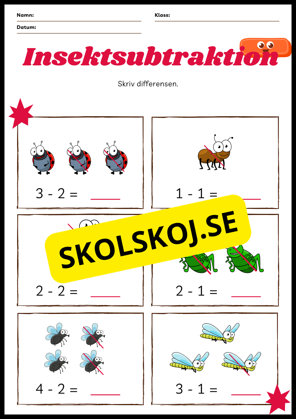 Insektsaddition och subtraktion