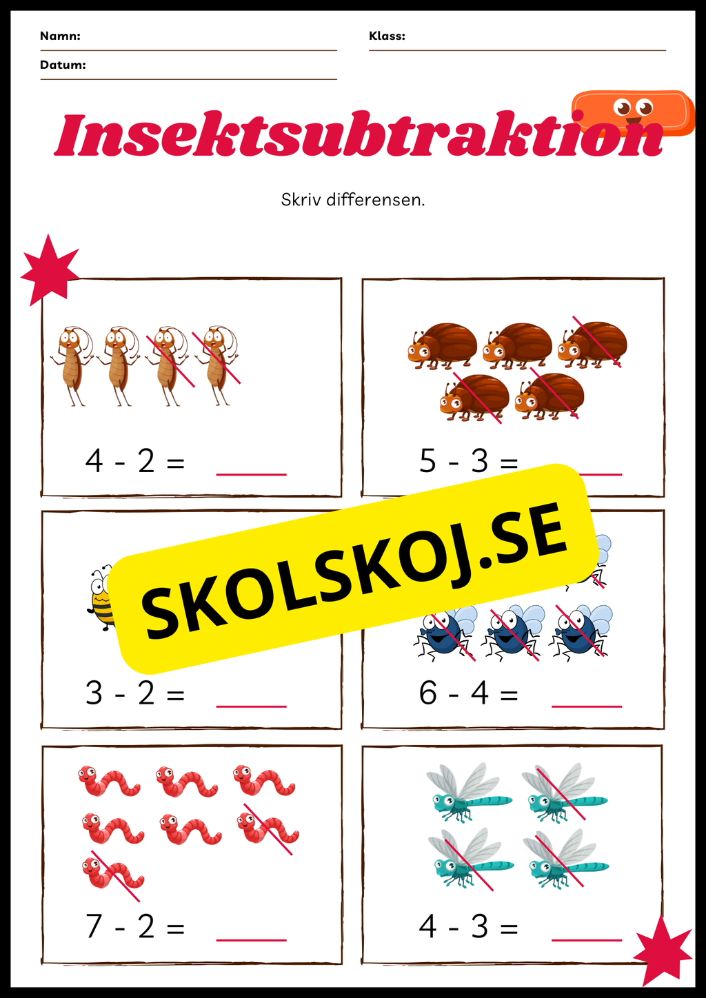 Insektsaddition och subtraktion