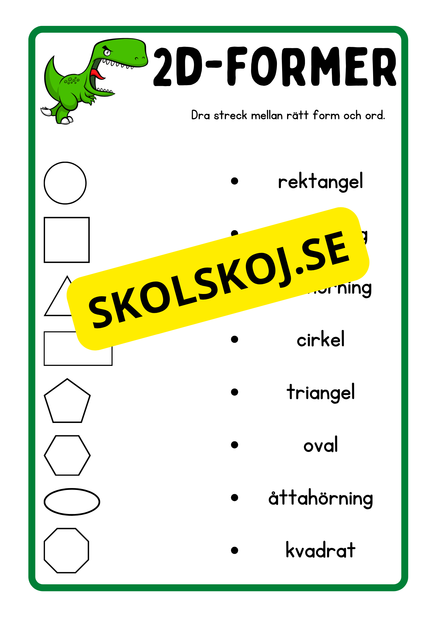 Jag lär mig 2d-former