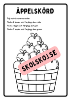 Jag kan mina siffror - Tema äpplen